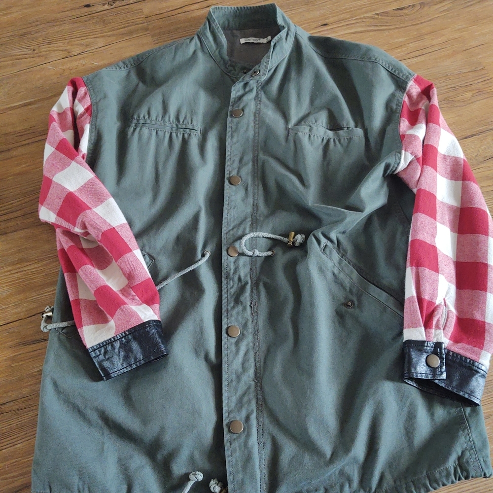 Leshop mens jacket Large army cargo